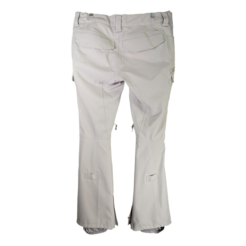 Burton Dryride Snow Pants Womens L Beige Cargo Ski Snowboard Trousers - Picture 10 of 10